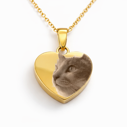 Forever in my Heart - Stainless steel engraved necklace