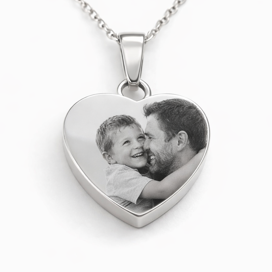Forever in my Heart - Stainless steel engraved necklace