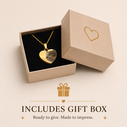 Forever in my Heart - Stainless steel engraved necklace