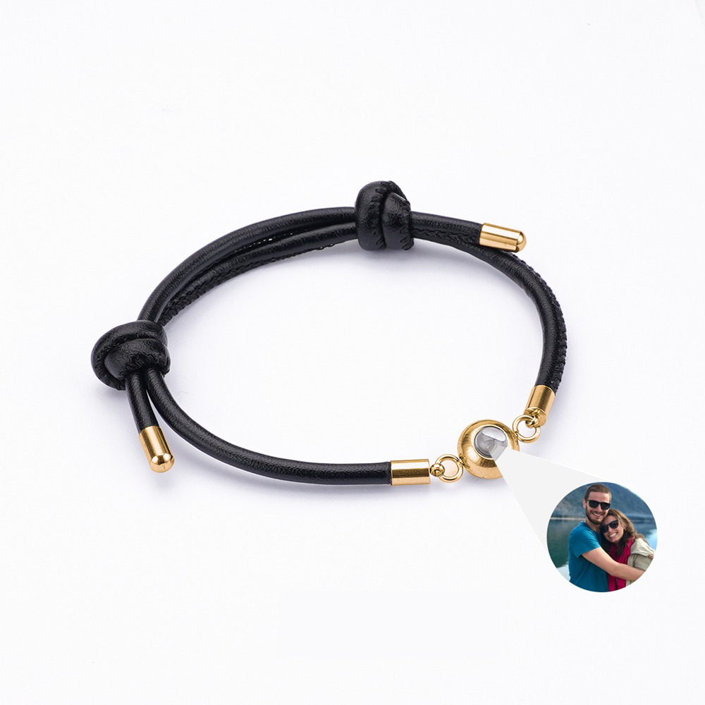 Leather Projection Bracelet (With Gift Box)